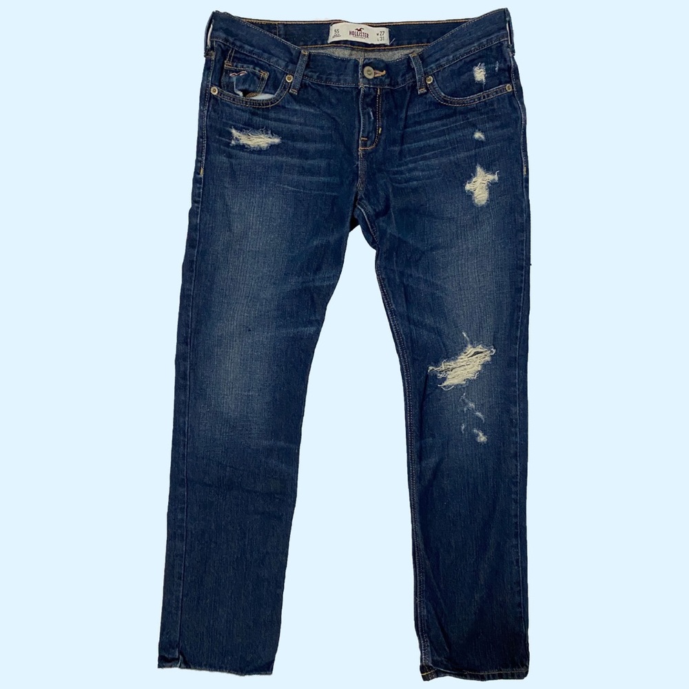 Hollister Straight Leg Distressed Jeans